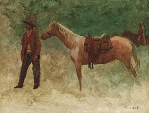 Standing Cowboy with Horse