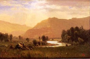 Figures In A Hudson River Landscape