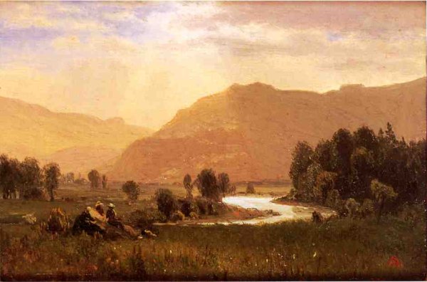 Figures In A Hudson River Landscape