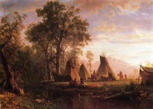 Indian Encampment  Late Afternoon