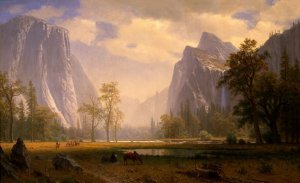 Looking Up The Yosemite Valley 1865 67