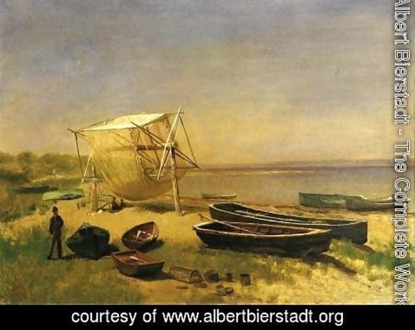 Albert Bierstadt - Fishing Station, Watch Hill