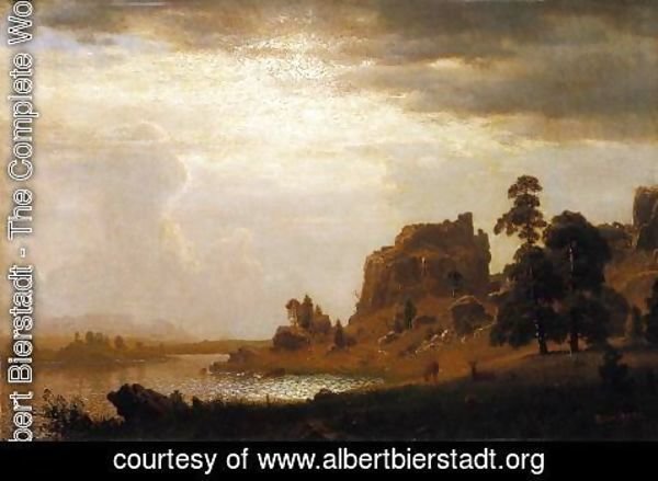 Albert Bierstadt - On the Sweetwater near the Devil's Gate
