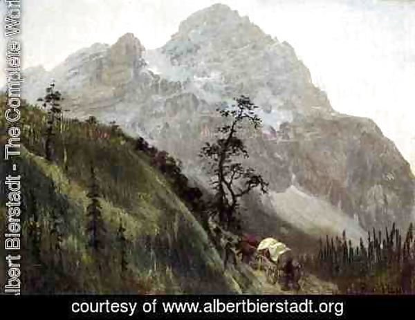 Albert Bierstadt - Western Trail  The Rockies