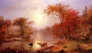 Albert Bierstadt - Indian Summer   Hudson River