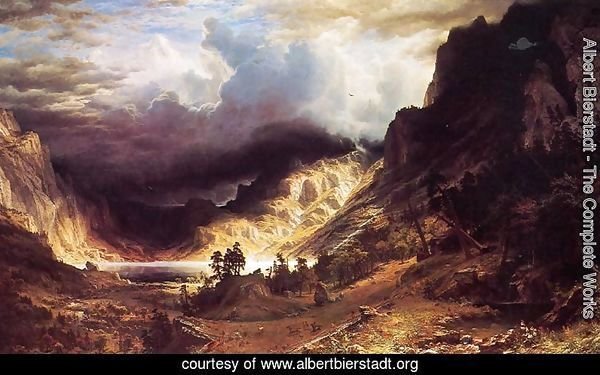 Albert Bierstadt A Storm In The Rocky Mountains Mr Rosalie Painting ...