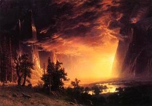 Albert Bierstadt - Sunset In The Yosemite Valley